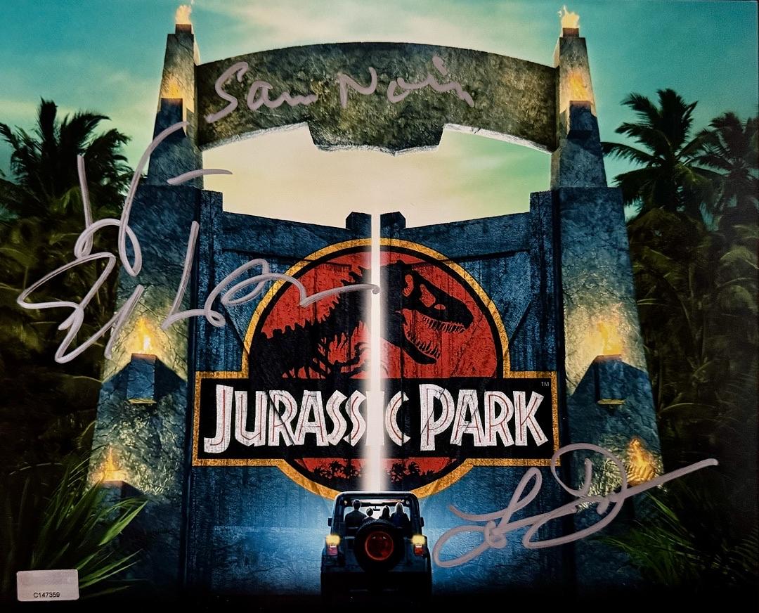 Sam Neill Laura Dern Jeff Goldblum Signed 8x10 (Jurassic World) - Celebrity Authentics